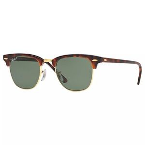 BRAND NEW Ray Ban RB3016 Clubmaster Sunglasses Tortoise green